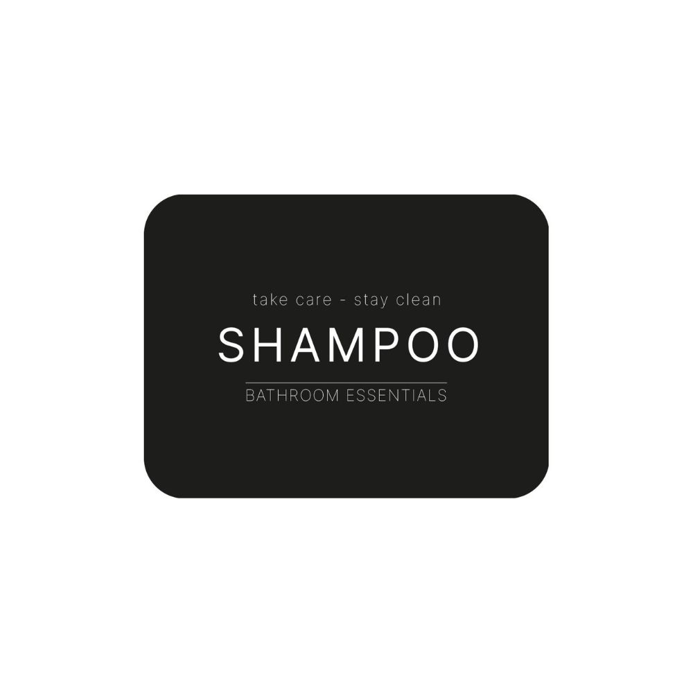 Zelfklevend Etiket - Shampoo - Matzwart