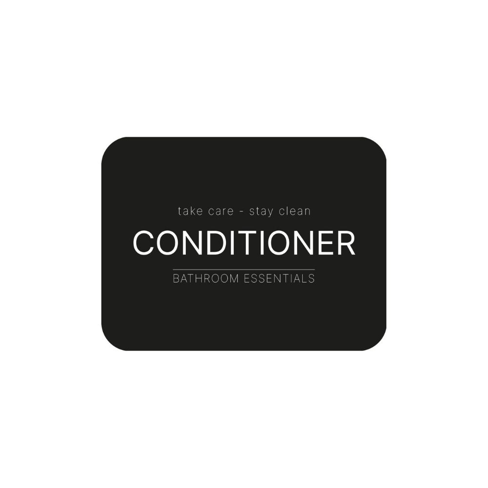 Zelfklevend Etiket - Conditioner - Matzwart