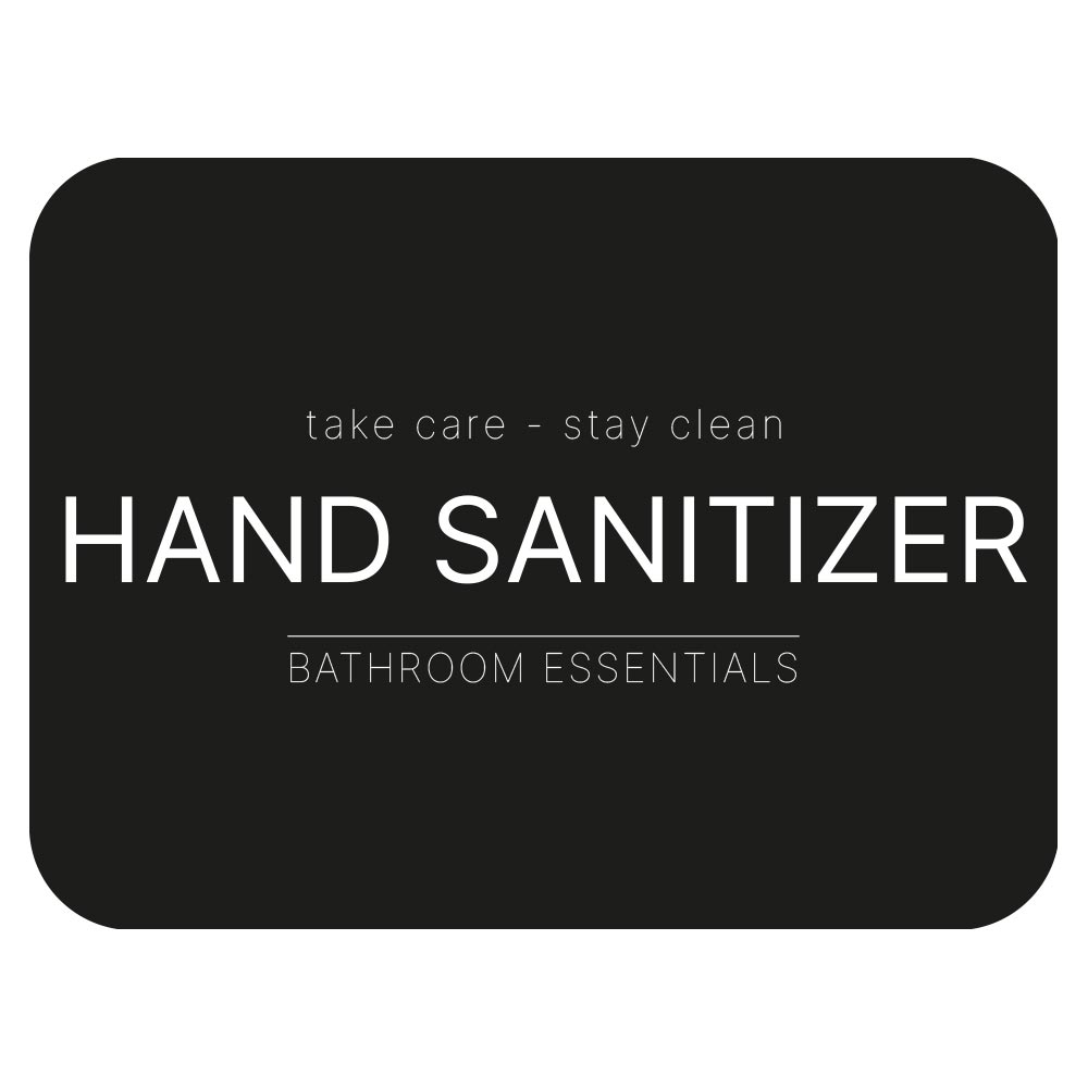 Zelfklevend Etiket - Hand Sanitizer - Matzwart in de groep Badkamer Accessoires / Alle Badkamer Accessoires / Zeepdispensers & Zeep bij Beslag Online (10108-BO)