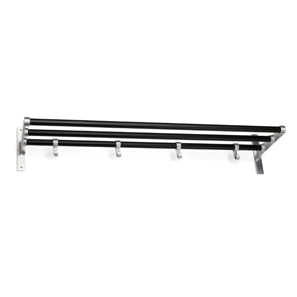 Hoedenplank Elegant - Zwart/Aluminium