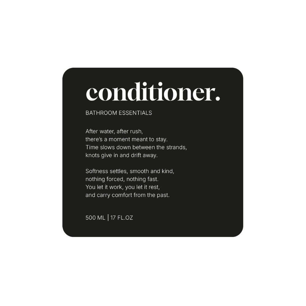 Zelfklevend Etiket Premium - Conditioner - Matzwart