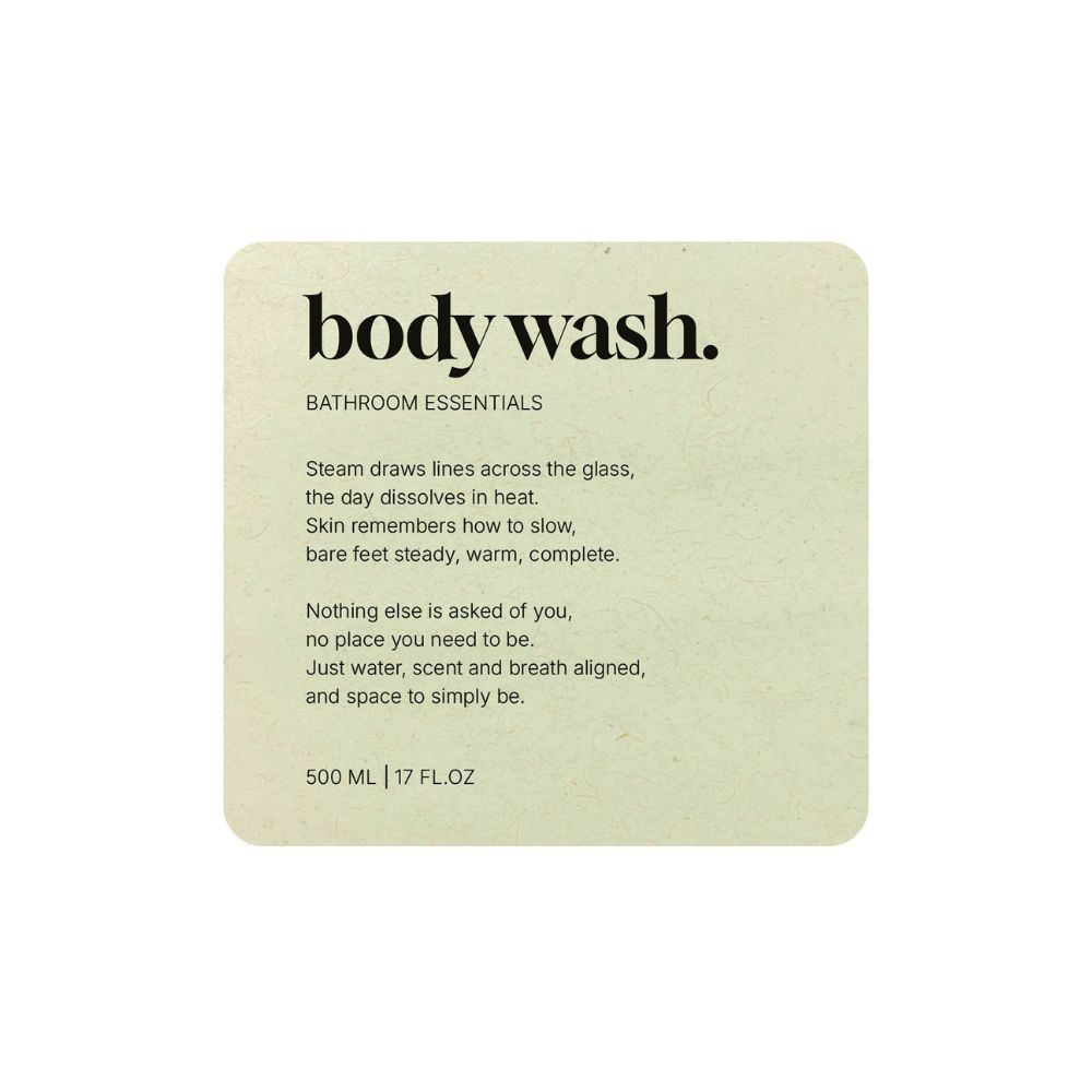 Zelfklevend Etiket Premium - Body Wash - Beige