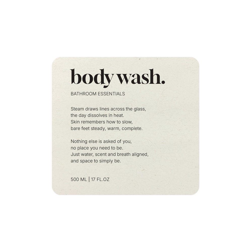 Zelfklevend Etiket Premium - Body Wash - Beige