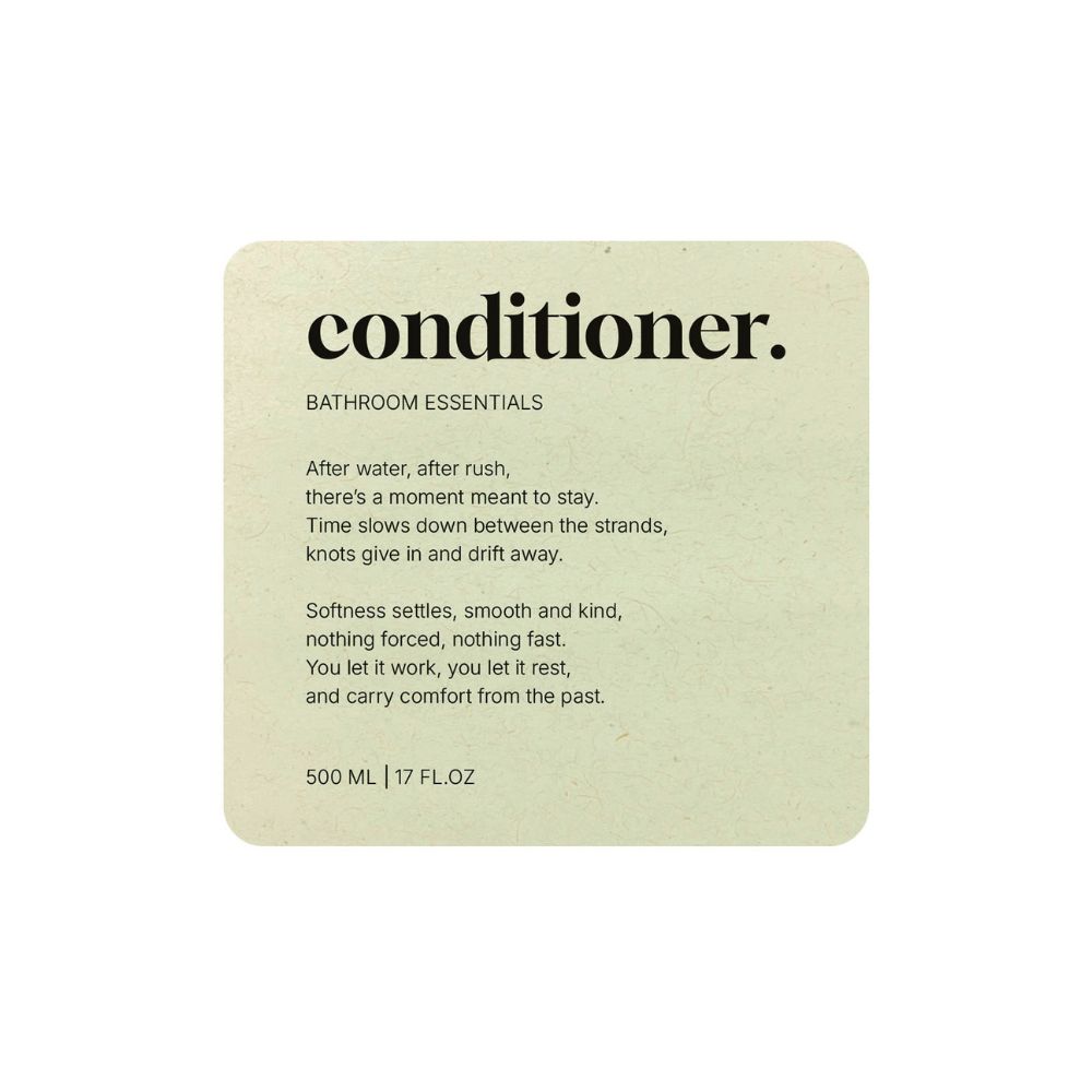 Étiquette Adhésive Premium - Conditioner - Beige