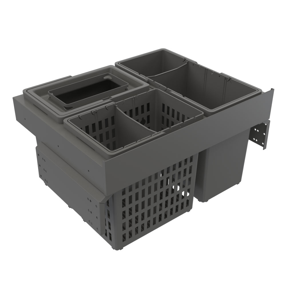 Inbouw Afvalemmer - Select Side Eco - Donkergrijs