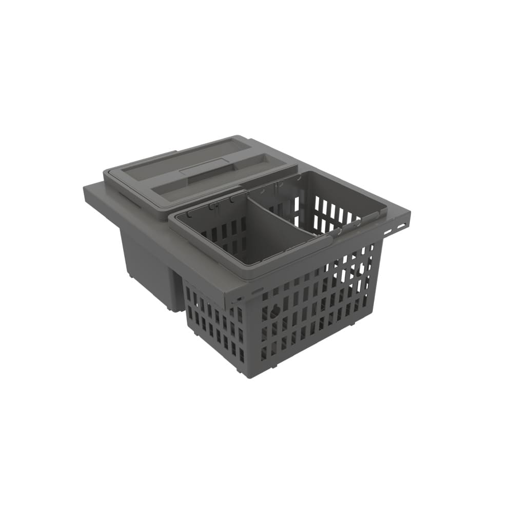 Inbouw Afvalemmer - Cube Basic Low - Donkergrijs