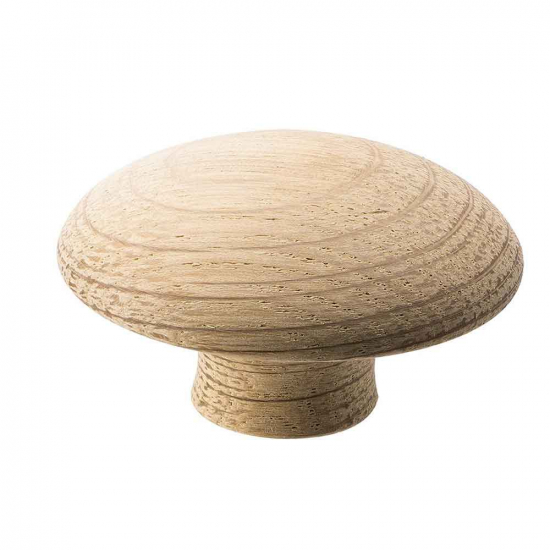 Knop Mushroom - 50mm - Onbehandeld Eiken in de groep Knoppen / Kleur/Materiaal / Hout bij Beslag Online (255620-11)