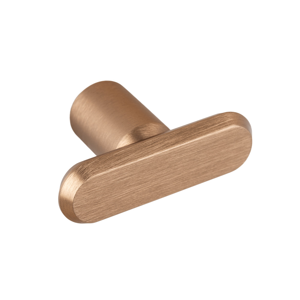 Knop T Fase - Donker Geborsteld Messing