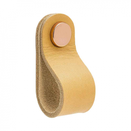 Loop Round - Natuurleer/Koper in de groep Knoppen / Kleur/Materiaal / Leer bij Beslag Online (333242-11)