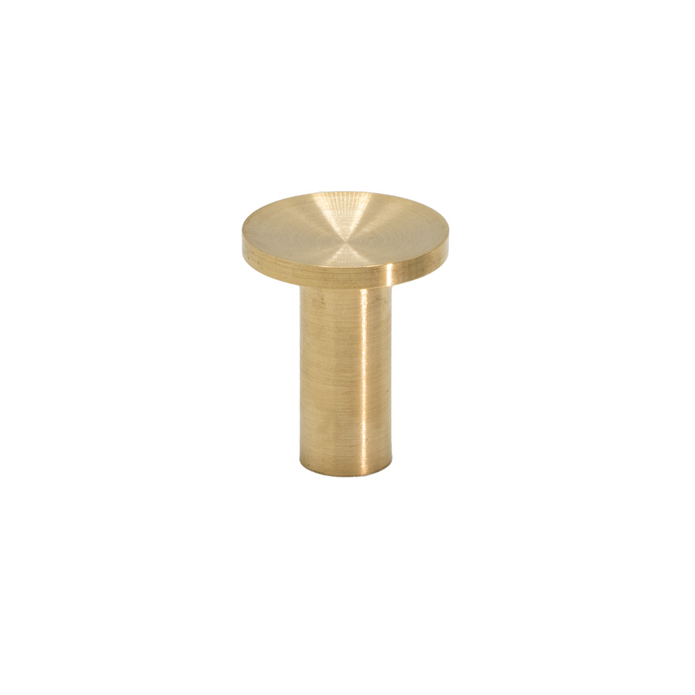 Knop Sture - 18mm - Geborsteld Onbehandeld Messing