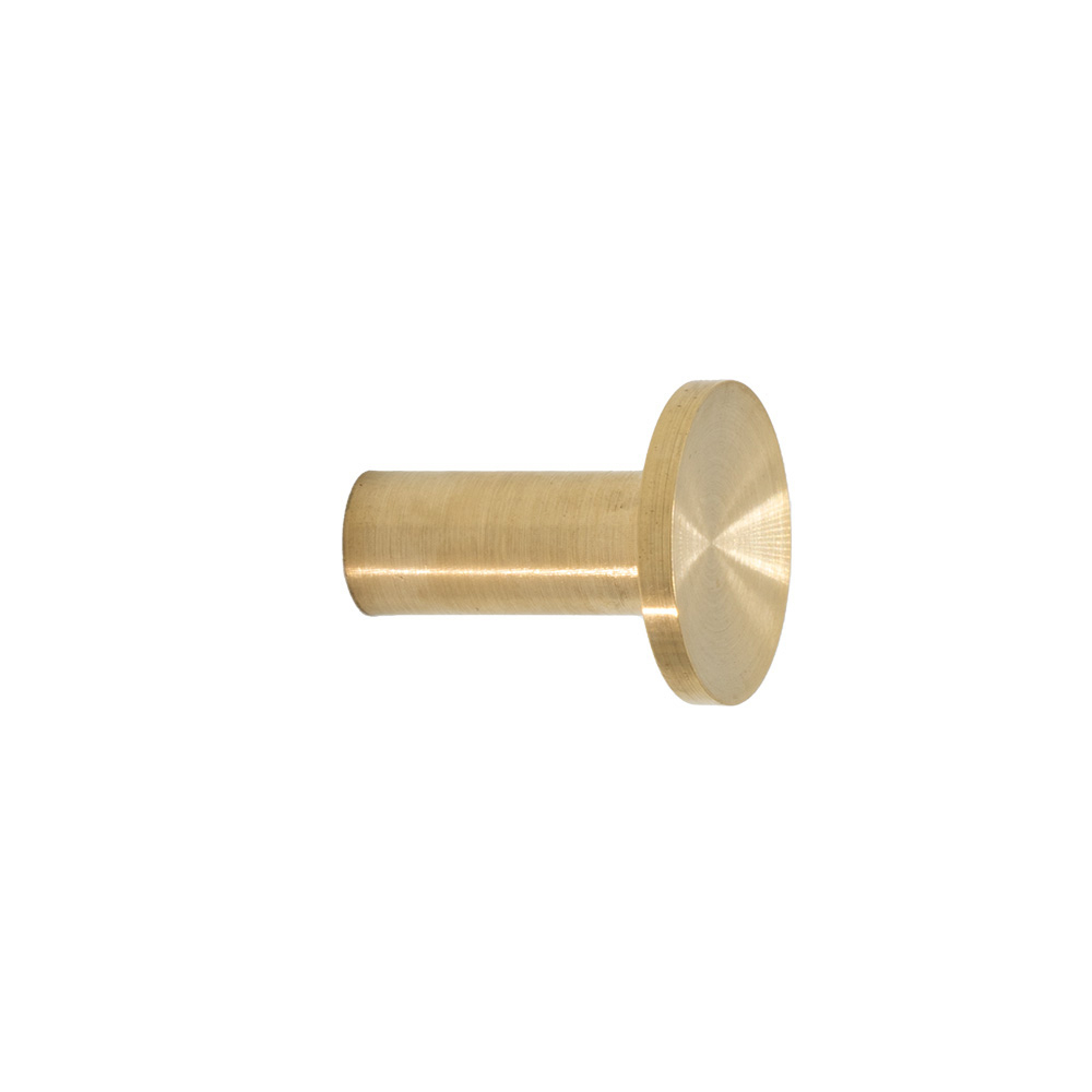 Haak Sture - 18mm - Geborsteld Onbehandeld Messing