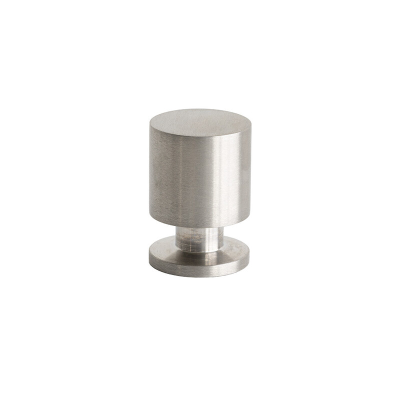 Knop Solo - 21mm - Geborsteld RVS