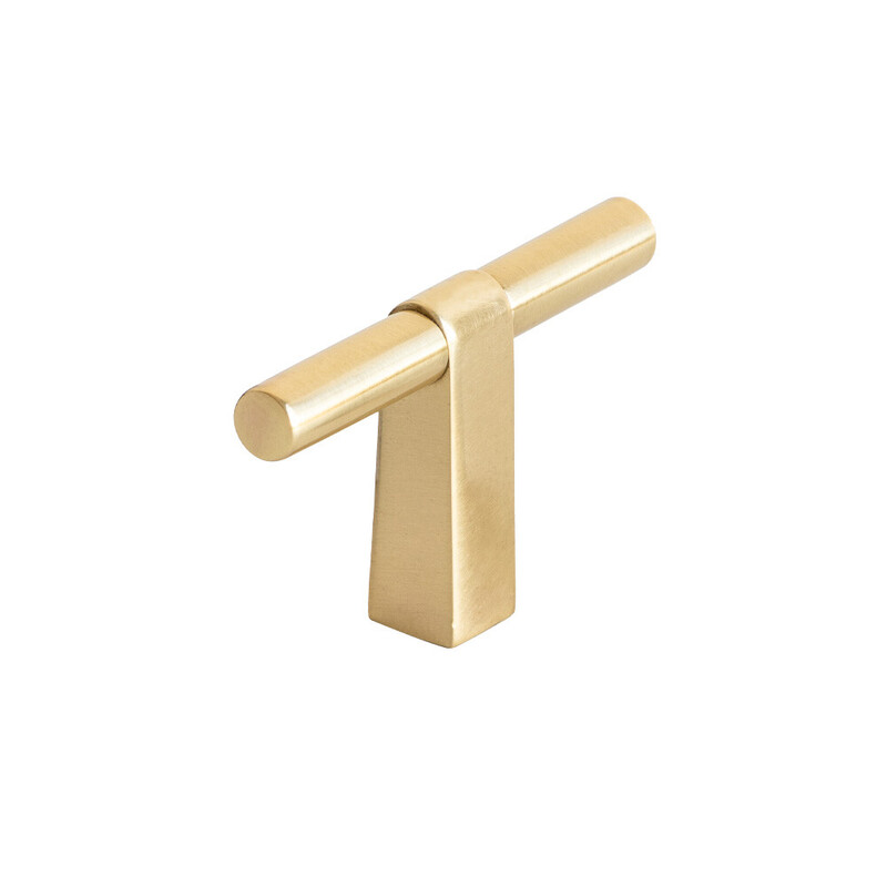 Knop T Petit - Gepolijst Messing