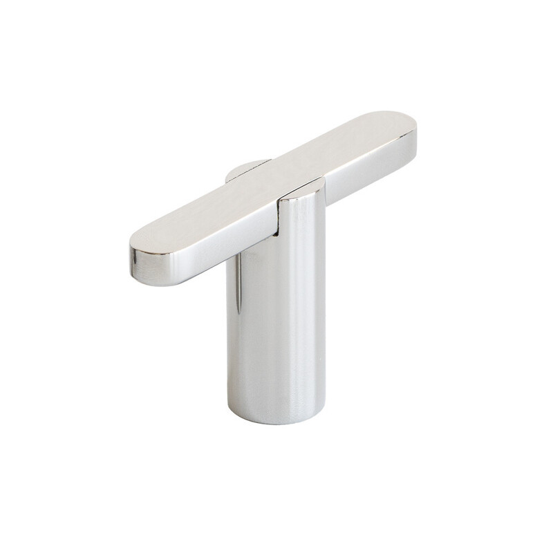 Knop T Flow - Gepolijst Chroom