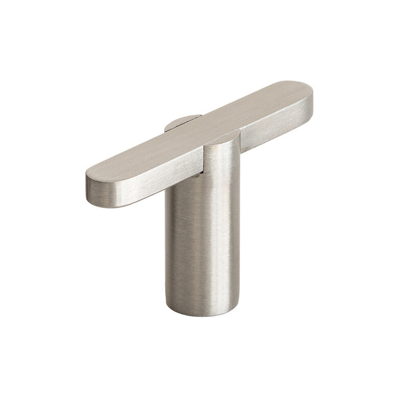 Knop T Flow - Geborsteld Nikkel