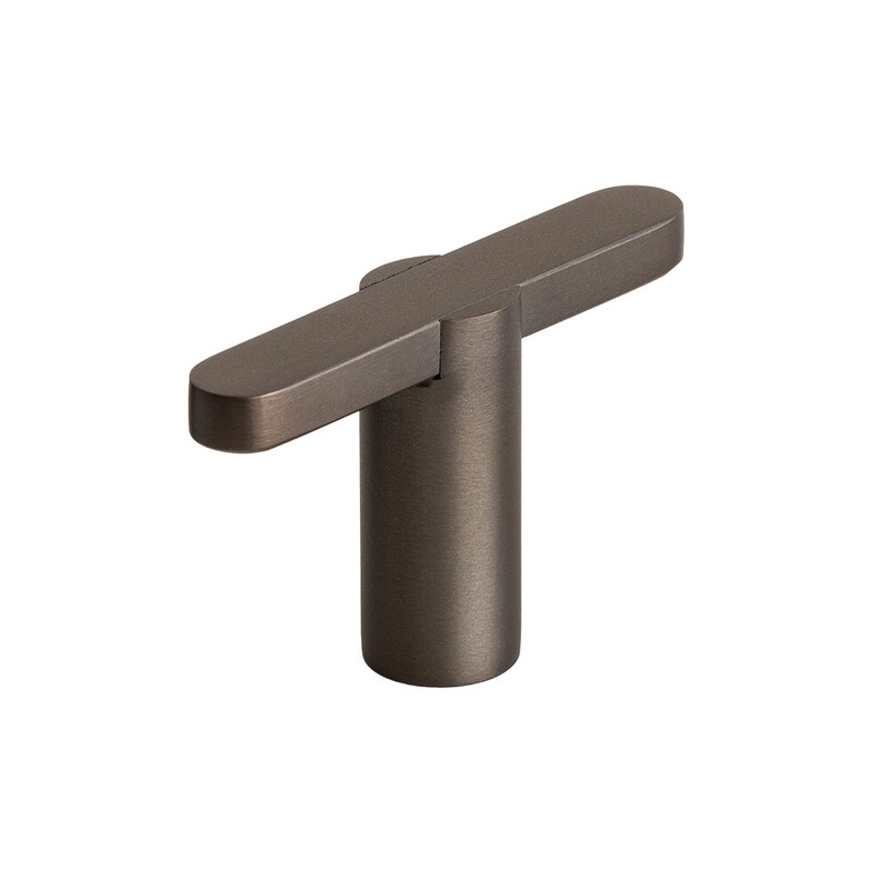 Knop T Flow - Gebronsd Messing
