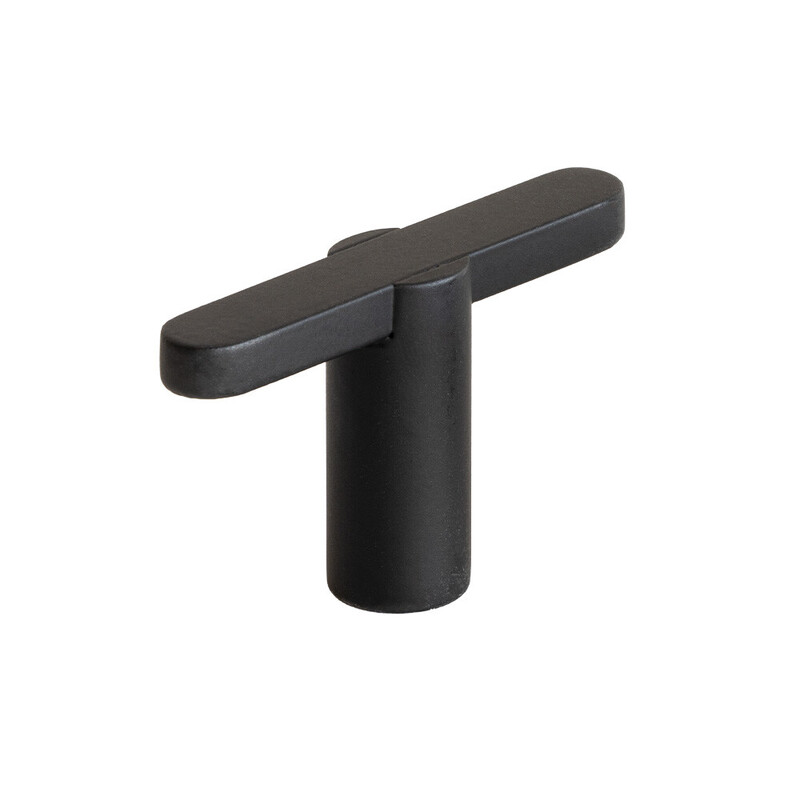 Knop T Flow - Mat Zwart