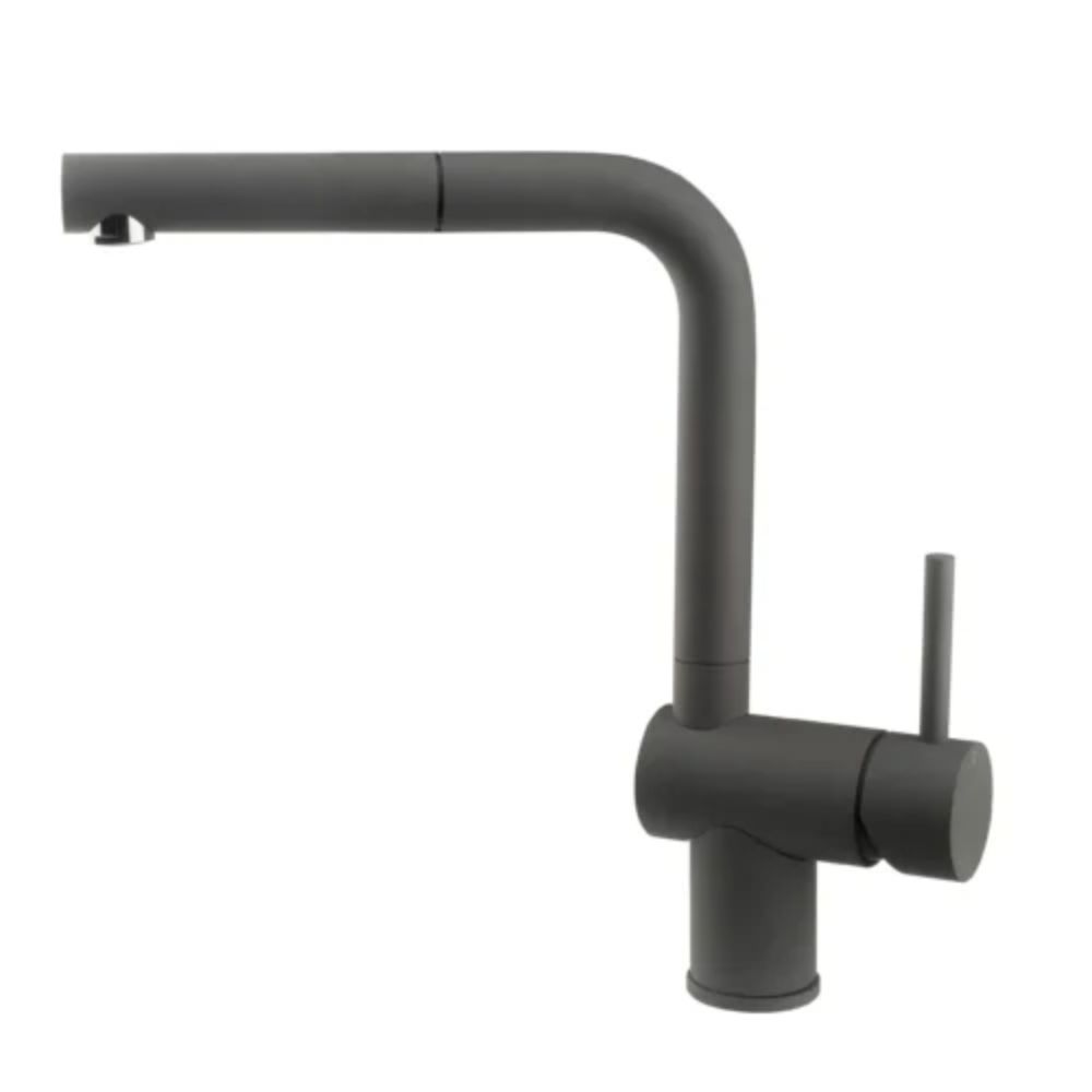 Keukenmengkraan Venedig - Uittrekbare Uitloop - Silgranit Rockgrey