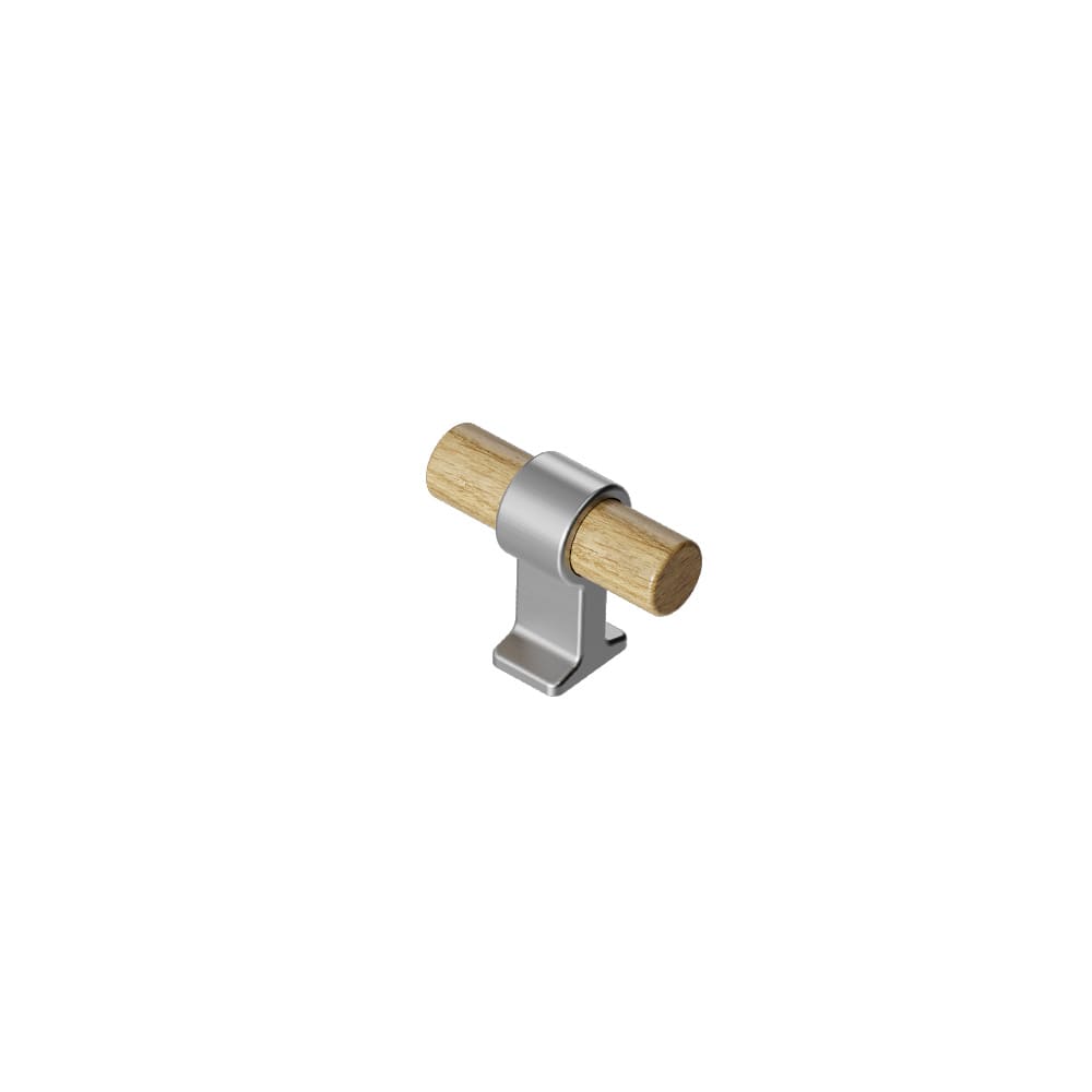 Knop T Bond - Eiken/RVS-look