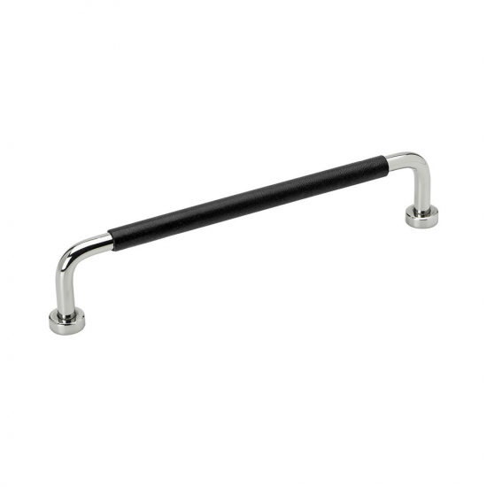 Handgreep Lounge - 160mm - Chroom/Zwart Leer