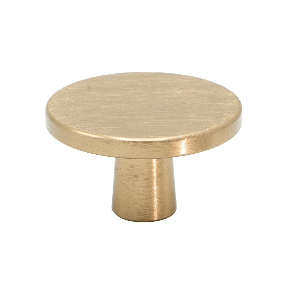Knop Plato - Geborsteld Messing