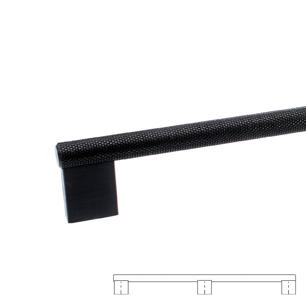 Handgreep Graf Mini - 1178mm - Zwart in de groep Handgreep / Kleur/Materiaal / Zwart bij Beslag Online (370241-11)