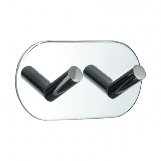 Handdoekhaak Base 100 2-Haak - Chroom