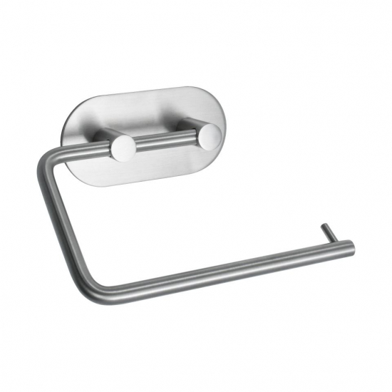 Base 100 Toiletrolhouder - Geborsteld RVS