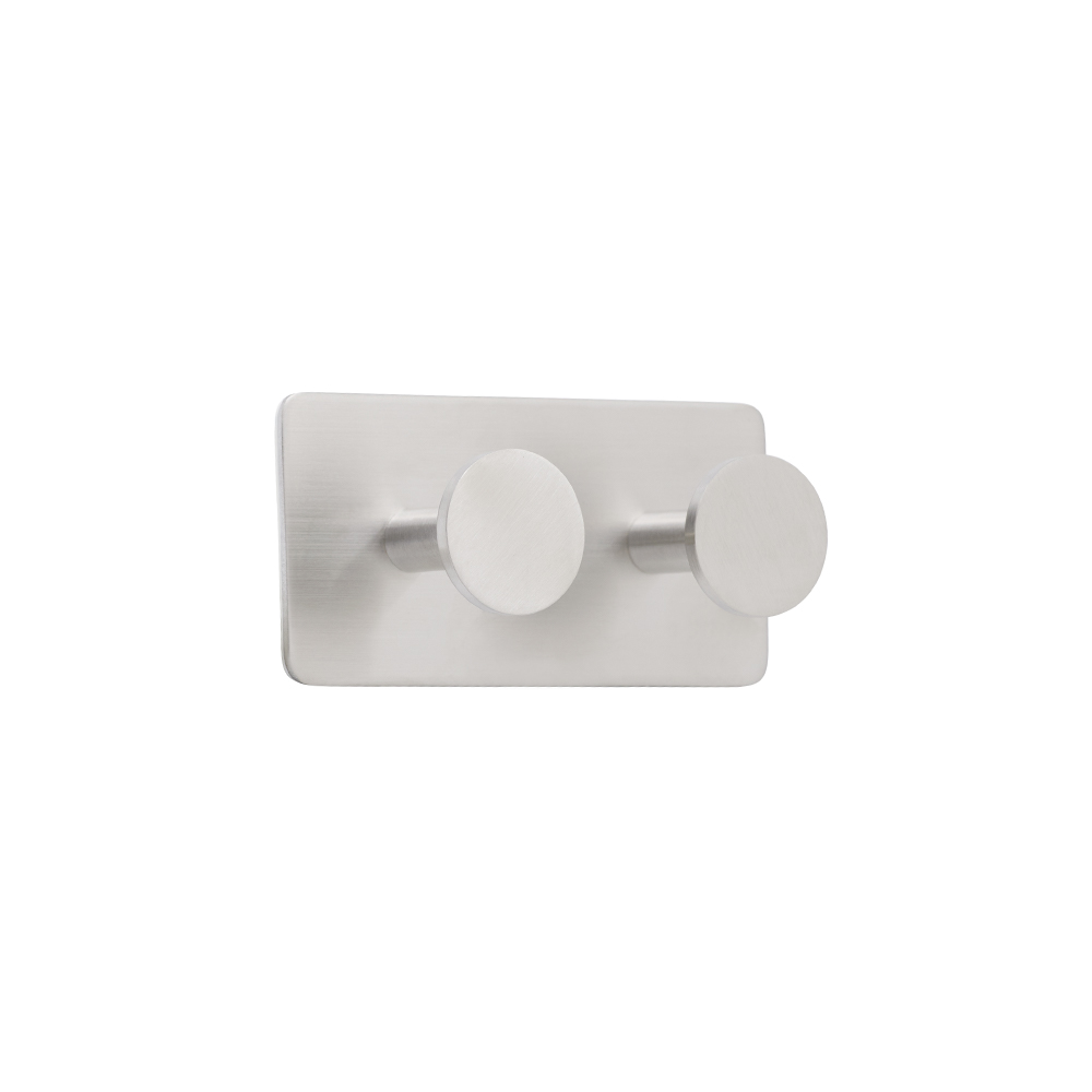 Handdoekhaak Base 210 2-Haak - Geborsteld RVS