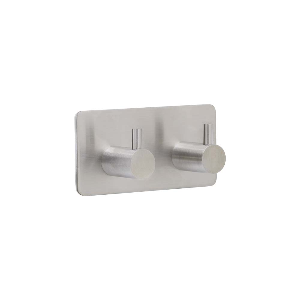 Handdoekhaak Base 220 2-Haak - Geborsteld RVS