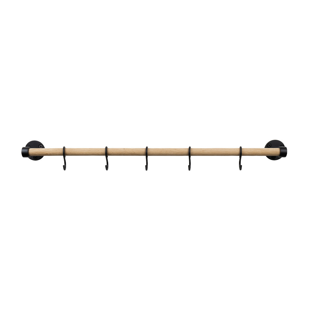 Keukenstang Aveny - 600mm - Compleet - Eiken/Mat Zwart