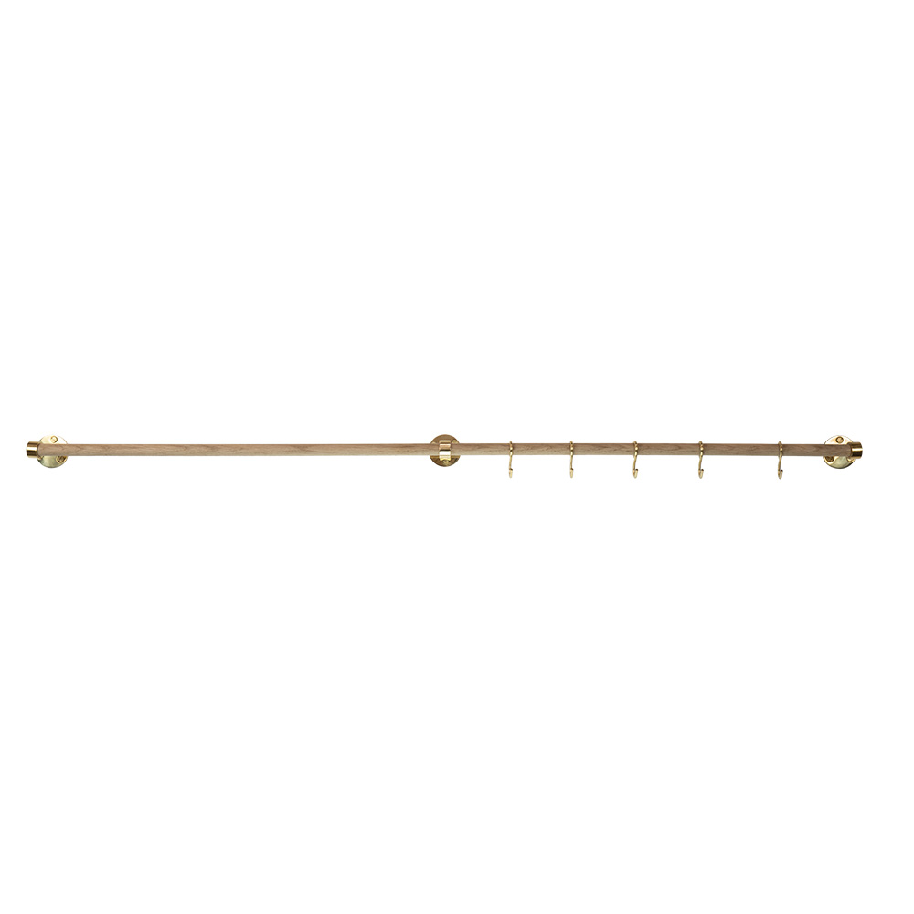 Verlengstuk Aveny - 600mm - Eik/Gepolijst Onbehandeld Messing