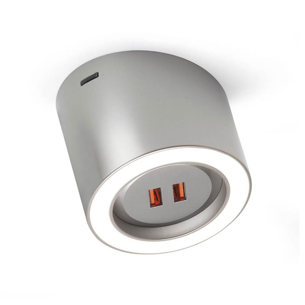 LED-Spot Unika - USB - RVS Look in de groep Verlichting / Alle Verlichting / Spotjes bij Beslag Online (972787)