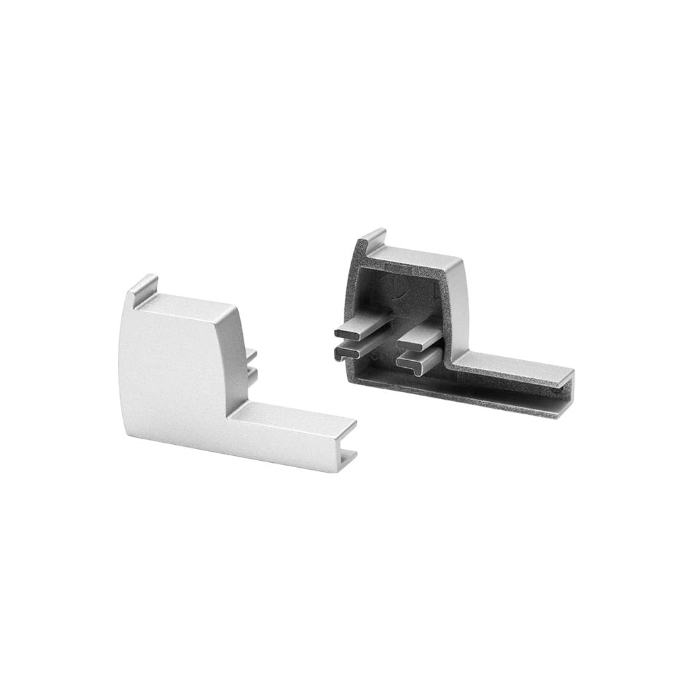 Eindkappen Tuby - Aluminium 2-p