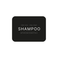 Zelfklevend Etiket - Shampoo - Matzwart