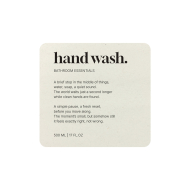 Zelfklevend Etiket Premium - Hand Wash - Beige