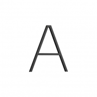 Huisletter Contemporary A - Small - Zwart