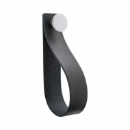 Loop Strap - Zwart Leer/Chroom