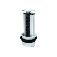 Elektrische Kolom 100mm 3st 230V Stopcontact – Zwart