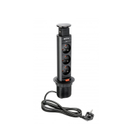 Elektrische Kolom 60mm 3st 230V EU Stopcontact – Zwart