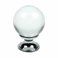 Knop Kristal - Glas/Chroom