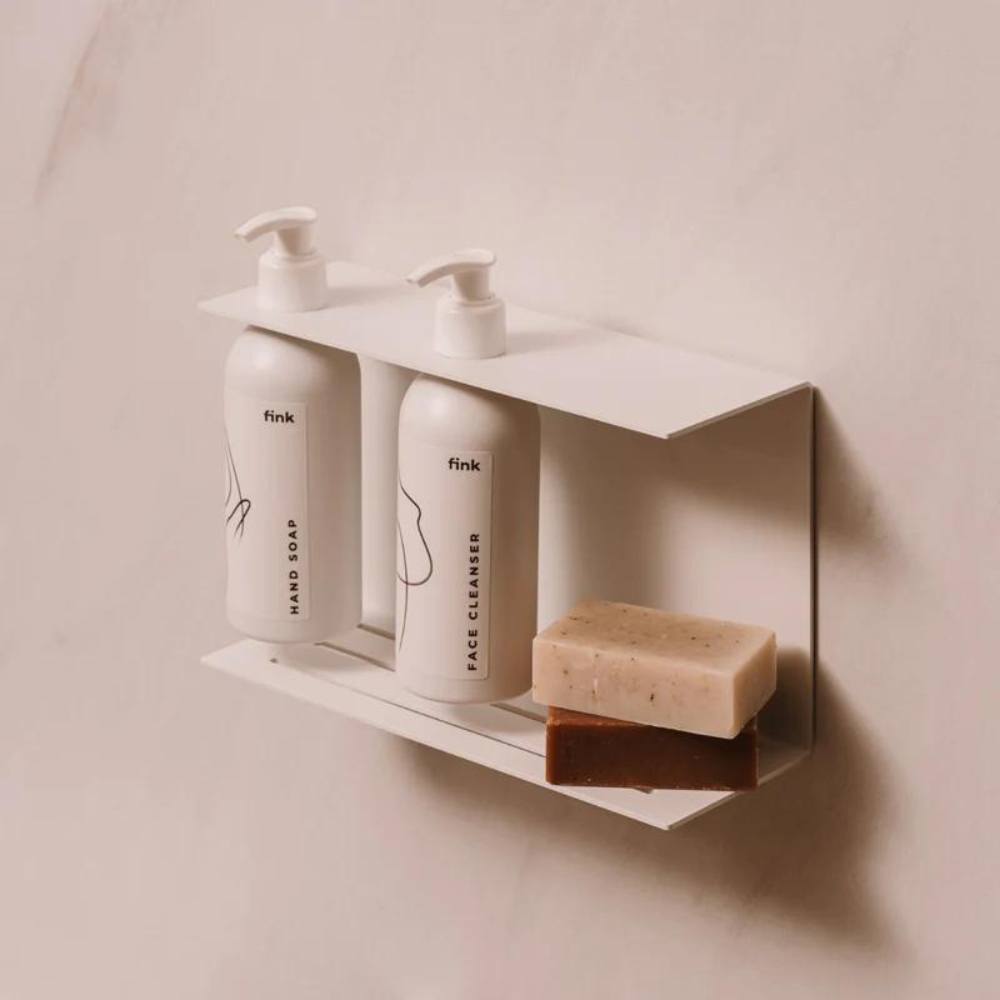 Zeepdispenser Wand Hold Dubbel incl. Flessen - Wit