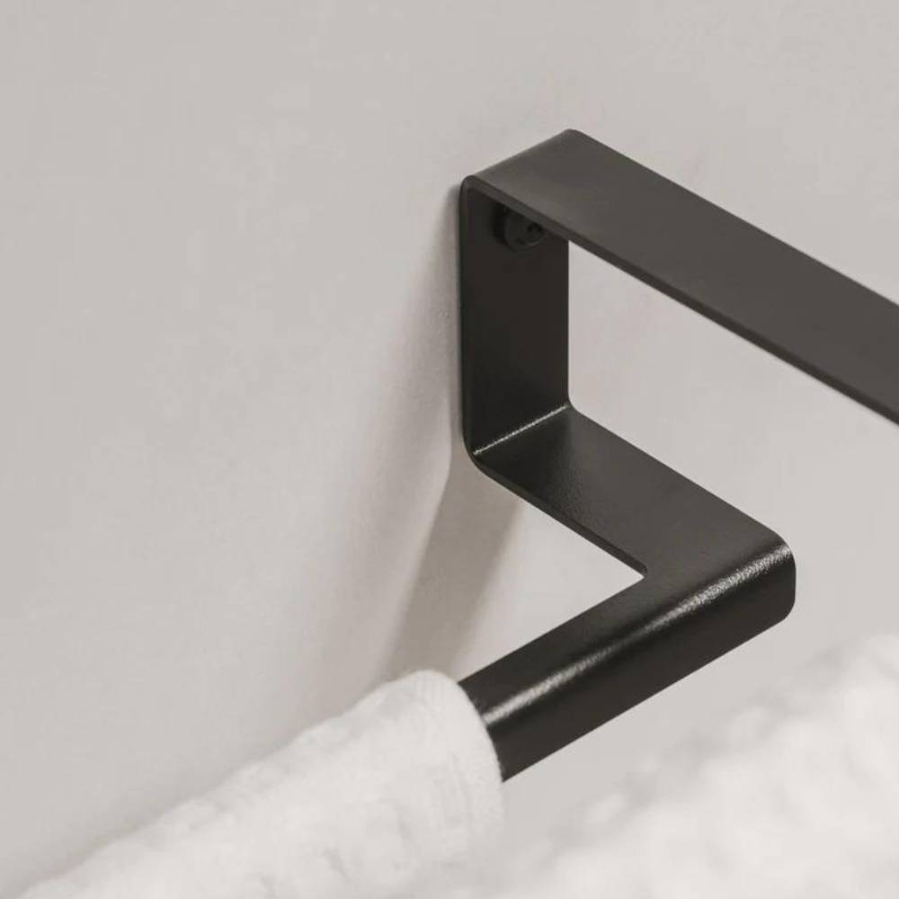 Handdoekhouder Hold - Dubbel - Zwart