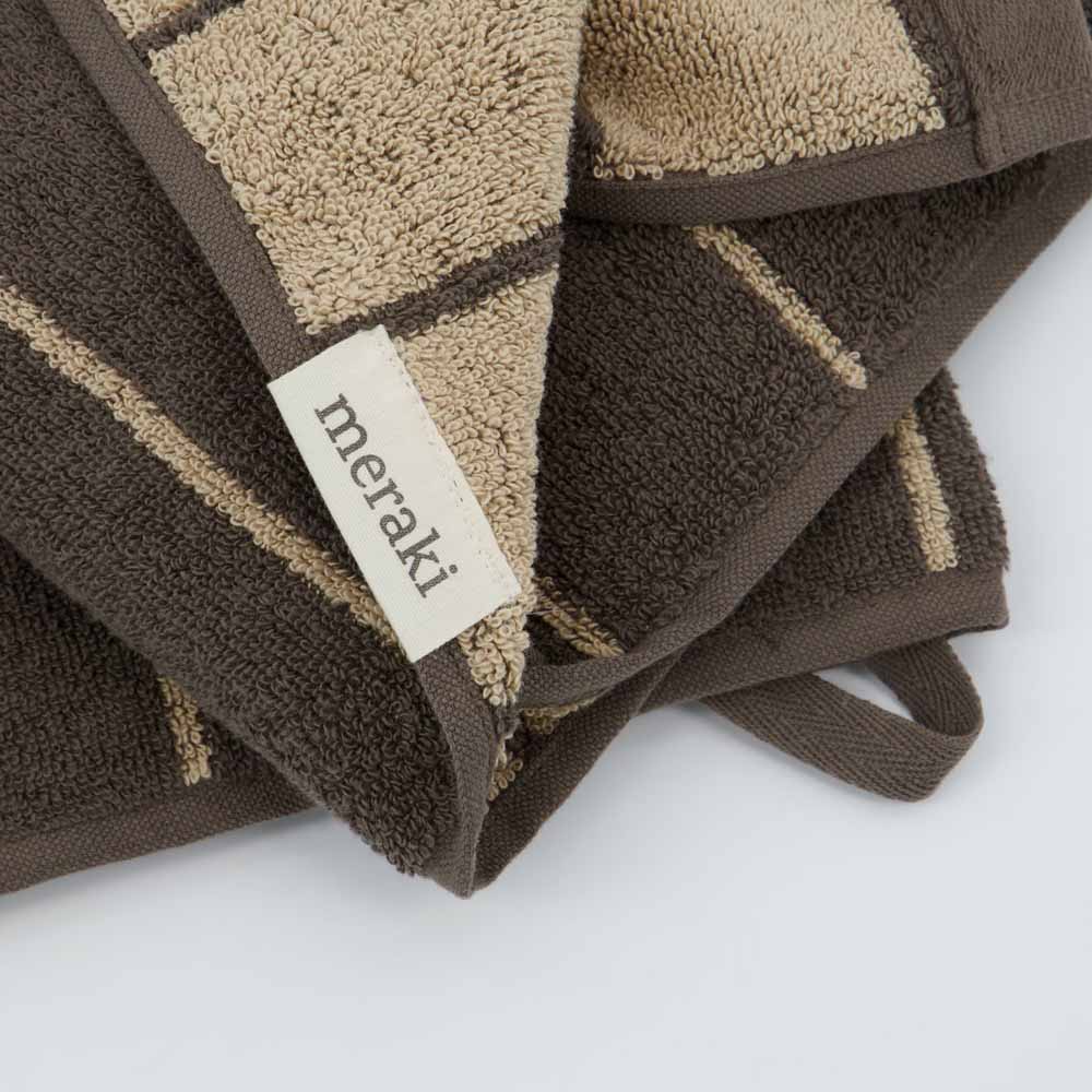 Handdoek Stripe - 50X100cm - Army 2stuks
