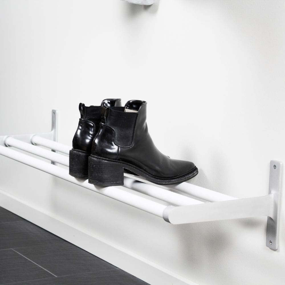 Hoedenplank Elegant - Wit/Aluminium