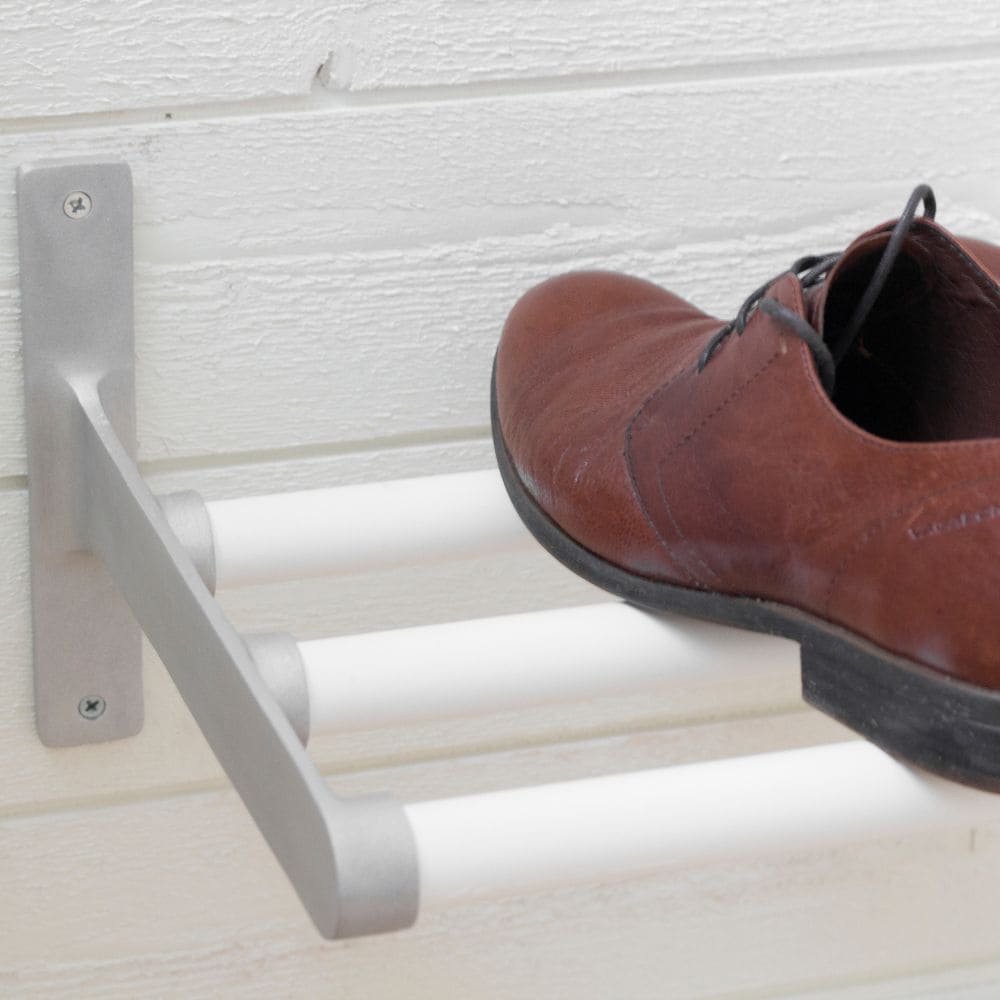 Hoedenplank Elegant - Wit/Aluminium