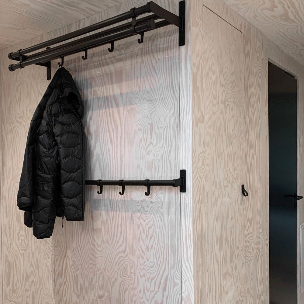 Hoedenplank Elegant Plus - 1000mm - Zwart
