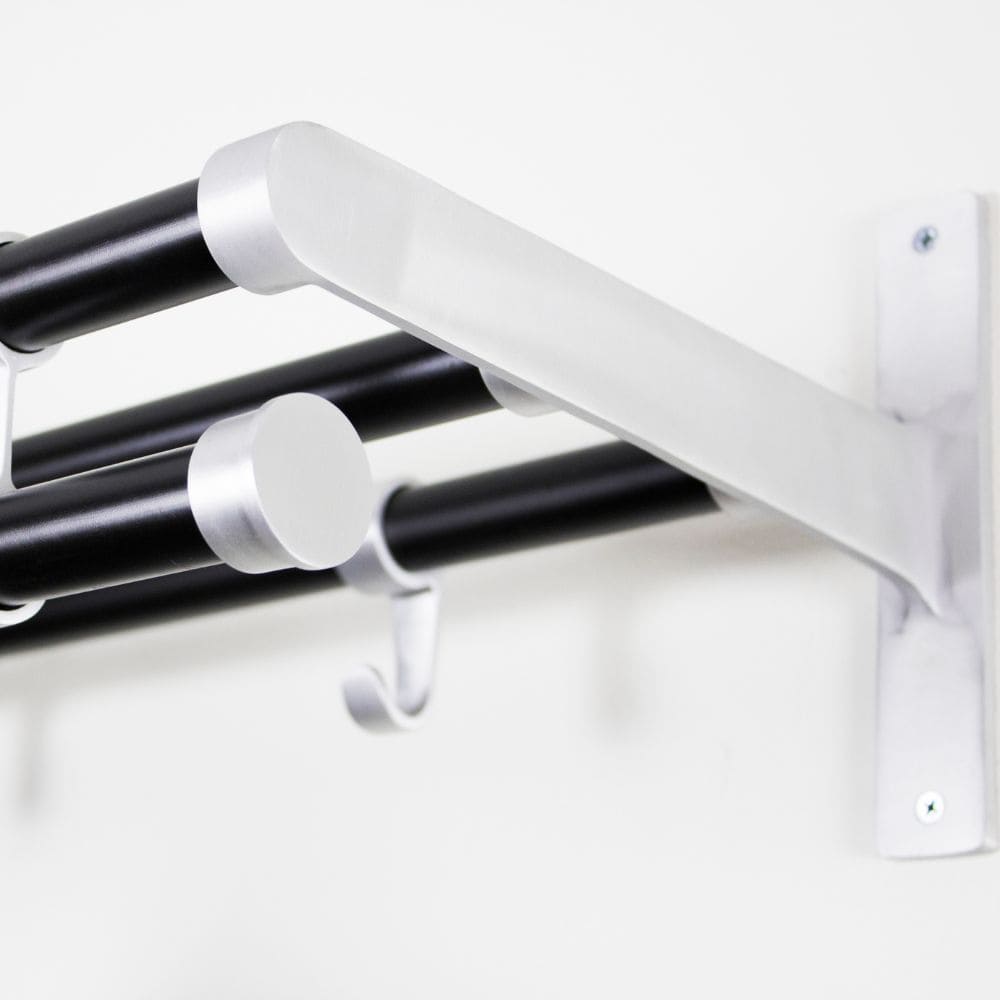 Hoedenplank Elegant Plus - 1000mm - Zwart/Aluminium 