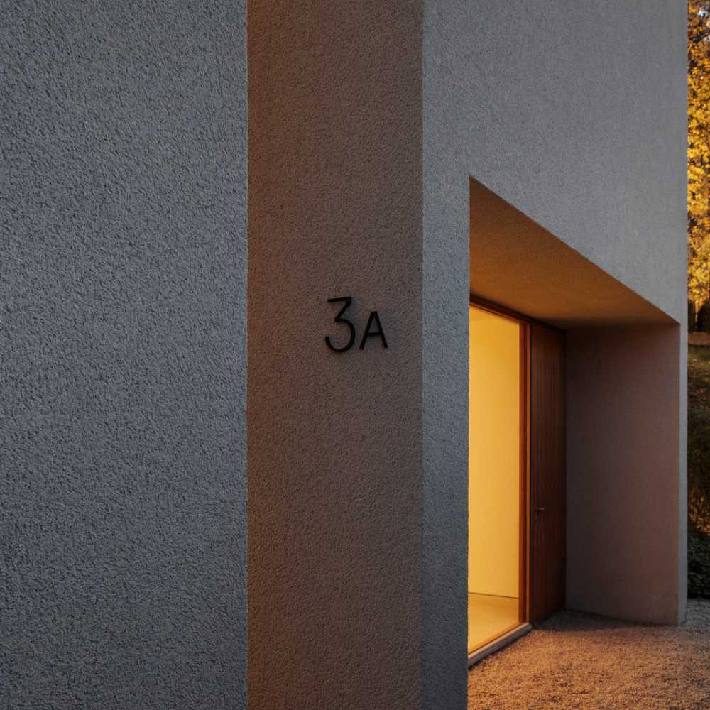 Huisletter Contemporary - D - Zwart
