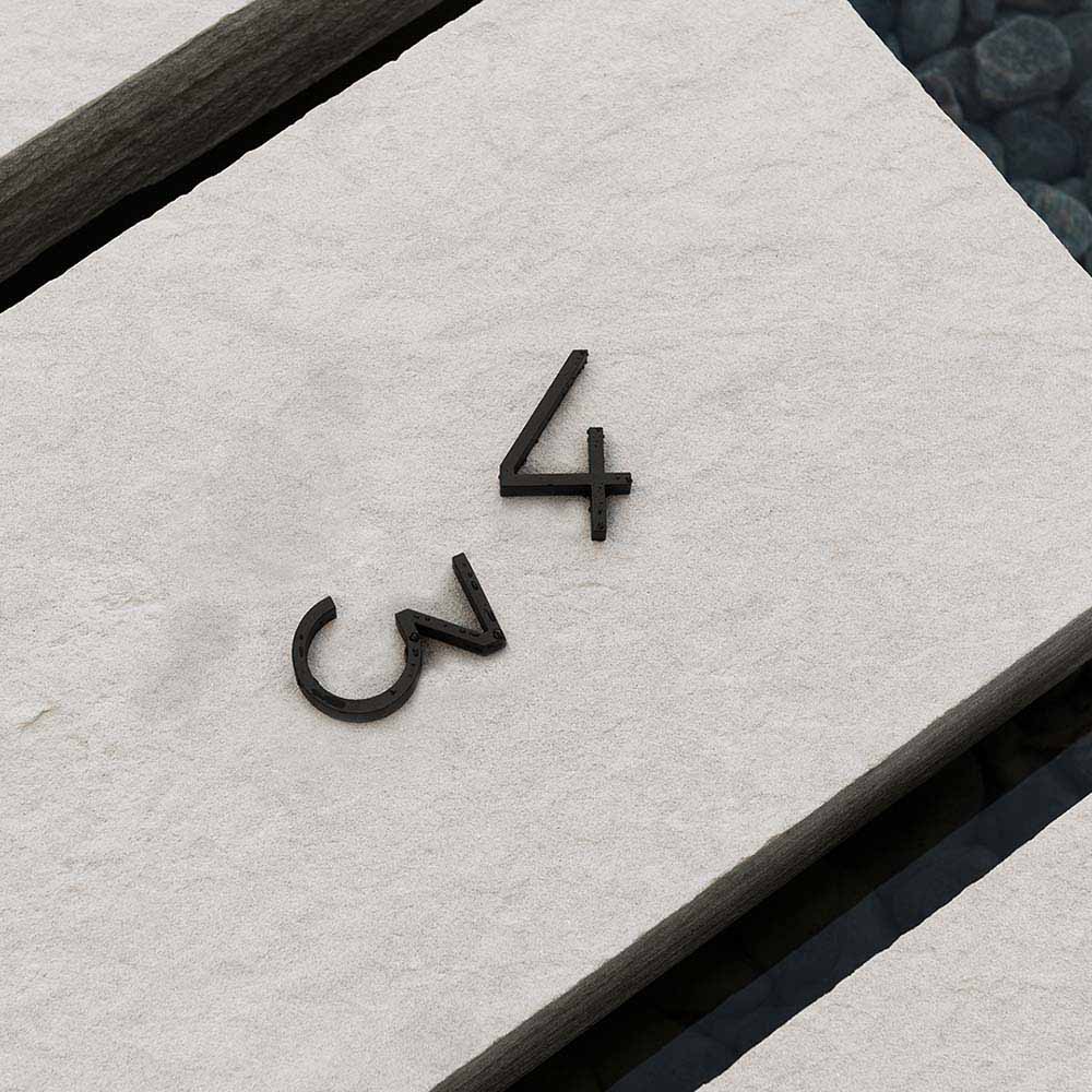 Huisnummer Contemporary - 5 - Zwart
